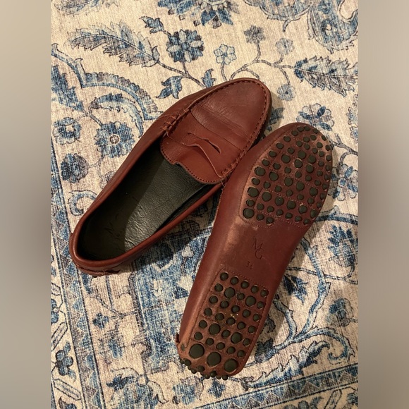 M.Gemi Pastoso Burgundy Leather Loafers Size 6 - Picture 7 of 10